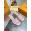 Louis Vuitton Heel 7.5cm Monogram Embossed Mules Pale Pink 2020