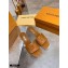 Louis Vuitton Heel 7.5cm Monogram Embossed Mules Brown 2020