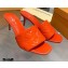 Louis Vuitton Heel 7.5cm Monogram Embossed Mules Orange 2020