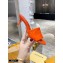Louis Vuitton Heel 7.5cm Monogram Embossed Mules Orange 2020
