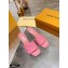 Louis Vuitton Heel 7.5cm Monogram Embossed Mules Pink 2020