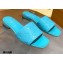 Louis Vuitton Monogram Embossed Flat Mules Sky Blue 2020
