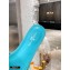Louis Vuitton Monogram Embossed Flat Mules Sky Blue 2020