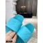Louis Vuitton Monogram Embossed Flat Mules Sky Blue 2020