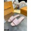 Louis Vuitton Monogram Embossed Flat Mules Pale Pink 2020