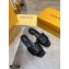 Louis Vuitton Monogram Embossed Flat Mules Black 2020