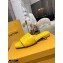 Louis Vuitton Monogram Embossed Flat Mules Yellow 2020
