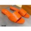 Louis Vuitton Monogram Embossed Flat Mules Orange 2020