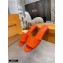 Louis Vuitton Monogram Embossed Flat Mules Orange 2020