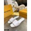 Louis Vuitton Monogram Embossed Flat Mules White 2020
