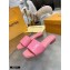 Louis Vuitton Monogram Embossed Flat Mules Pink 2020