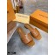 Louis Vuitton Monogram Embossed Flat Mules Brown 2020