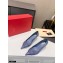 Valentino Heel 4cm VLogo Patent Leather Pumps Blue 2020
