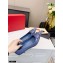 Valentino Heel 4cm VLogo Patent Leather Pumps Blue 2020