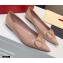 Valentino VLogo Patent Leather Ballet Flats Nude 2020