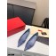 Valentino VLogo Patent Leather Ballet Flats Blue 2020