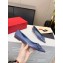 Valentino VLogo Patent Leather Ballet Flats Blue 2020