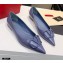 Valentino VLogo Patent Leather Ballet Flats Blue 2020