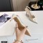 Valentino Heel 8cm VLogo Signature Patent Leather Slingback Pumps White 2020