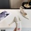 Valentino Heel 8cm VLogo Signature Patent Leather Slingback Pumps White 2020