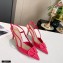 Valentino Heel 8cm VLogo Signature Patent Leather Slingback Pumps Fuchsia 2020