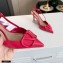 Valentino Heel 8cm VLogo Signature Patent Leather Slingback Pumps Fuchsia 2020
