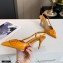 Valentino Heel 8cm VLogo Signature Patent Leather Slingback Pumps Yellow 2020