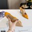Valentino Heel 8cm VLogo Signature Patent Leather Slingback Pumps Yellow 2020