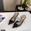 Valentino Heel 8cm VLogo Signature Patent Leather Slingback Pumps Black 2020