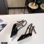 Valentino Heel 8cm VLogo Signature Patent Leather Slingback Pumps Black 2020