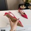 Valentino Heel 4cm VLogo Signature Patent Leather Slingback Pumps Fuchsia 2020