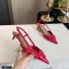 Valentino Heel 4cm VLogo Signature Patent Leather Slingback Pumps Fuchsia 2020