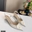 Valentino Heel 4cm VLogo Signature Patent Leather Slingback Pumps White 2020