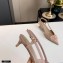 Valentino Heel 4cm VLogo Signature Patent Leather Slingback Pumps Nude 2020