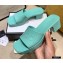 Gucci Heel 5.5cm Platform 2.5cm Embossed Logo Rubber Slide Sandals Green 2020