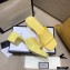 Gucci Heel 5.5cm Platform 2.5cm Embossed Logo Rubber Slide Sandals Yellow 2020