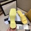 Gucci Heel 5.5cm Platform 2.5cm Embossed Logo Rubber Slide Sandals Yellow 2020