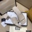 Gucci Heel 5.5cm Platform 2.5cm Embossed Logo Rubber Slide Sandals Gray 2020