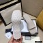 Gucci Heel 5.5cm Platform 2.5cm Embossed Logo Rubber Slide Sandals Gray 2020