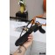 Gucci Heel 2.5cm Thong Sandals Black with Chain 2020