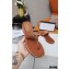 Gucci Heel 2.5cm Thong Slide Sandals Brown with Chain 2020