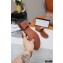 Gucci Heel 2.5cm Thong Slide Sandals Brown with Chain 2020