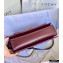 Givenchy Medium GV3 Bag in Diamond Quilted Leather Burgundy