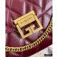 Givenchy Medium GV3 Bag in Diamond Quilted Leather Burgundy