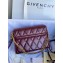 Givenchy Small GV3 Bag in Diamond Quilted Leather Burgundy