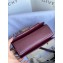Givenchy Small GV3 Bag in Diamond Quilted Leather Burgundy
