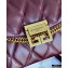 Givenchy Small GV3 Bag in Diamond Quilted Leather Burgundy