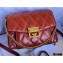 Givenchy Small GV3 Bag in Diamond Quilted Leather Brick Red