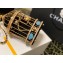Chanel Lambskin Enamel and Strass Birdcage Evening Bag AS1941 Gold/Black 2020