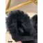 Gucci Shearling Leather Platform 10cm Espadrilles Sandals Black 2020